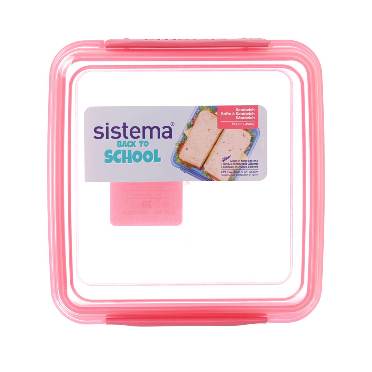 SISTEMA 方形三明治保鮮盒 450mL 限定色