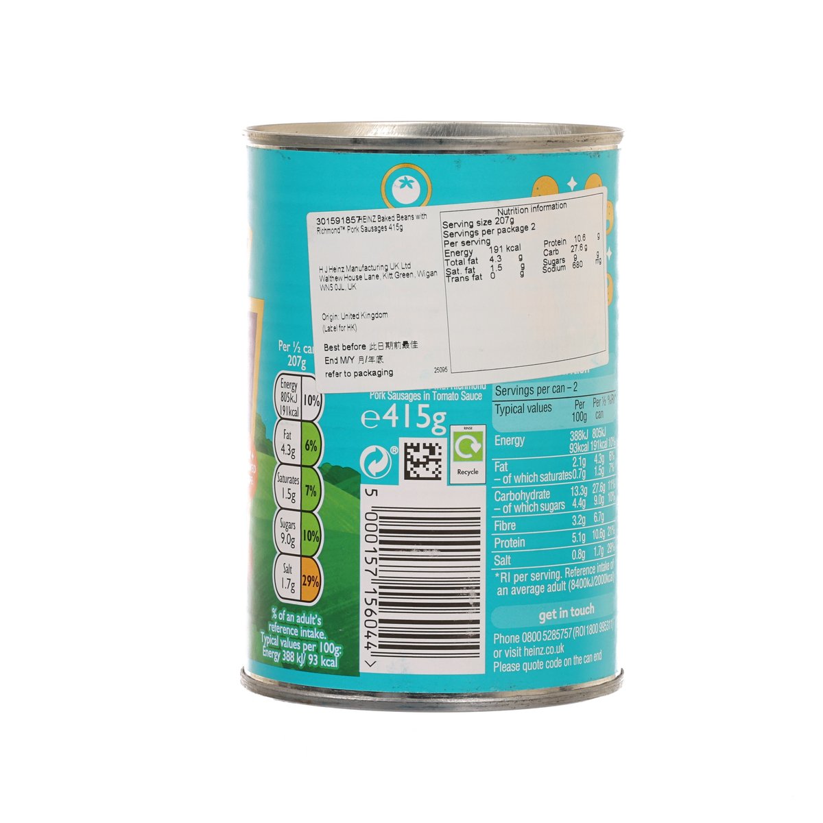 HEINZ Baked Beans with Richmond™ Pork Sausages  (415g)