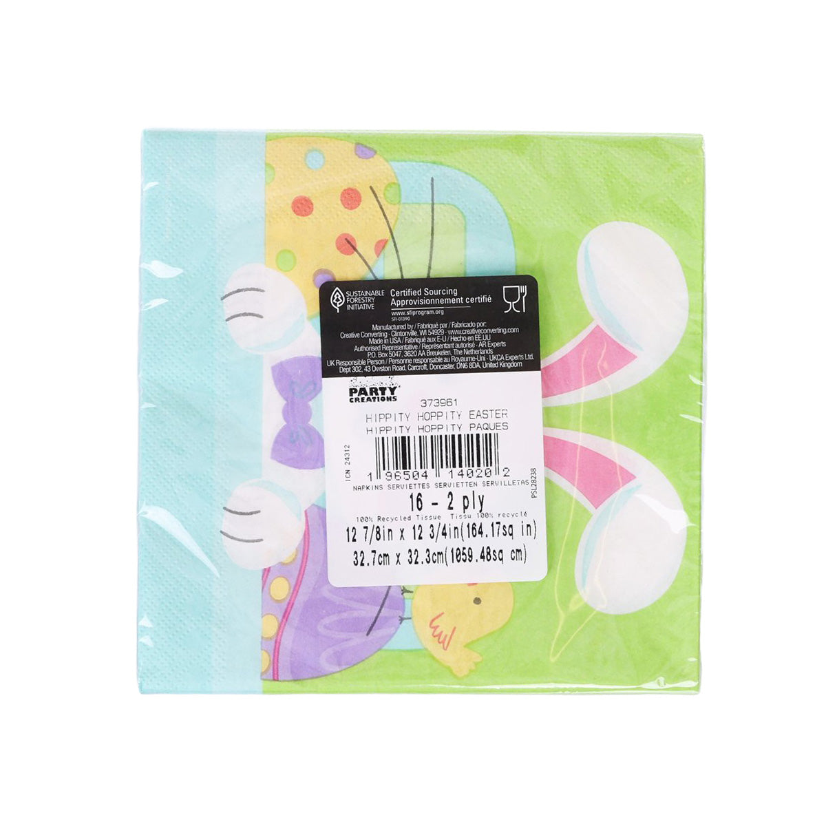 CREATIVE CONVERTING 復活節派對餐巾 - Hippity Hoppity (16pcs)