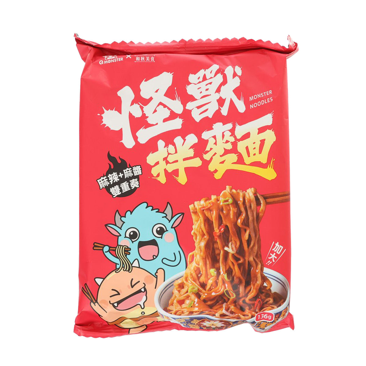 和秋 怪獸拌麵 - 辣麻醬口味  (136g)
