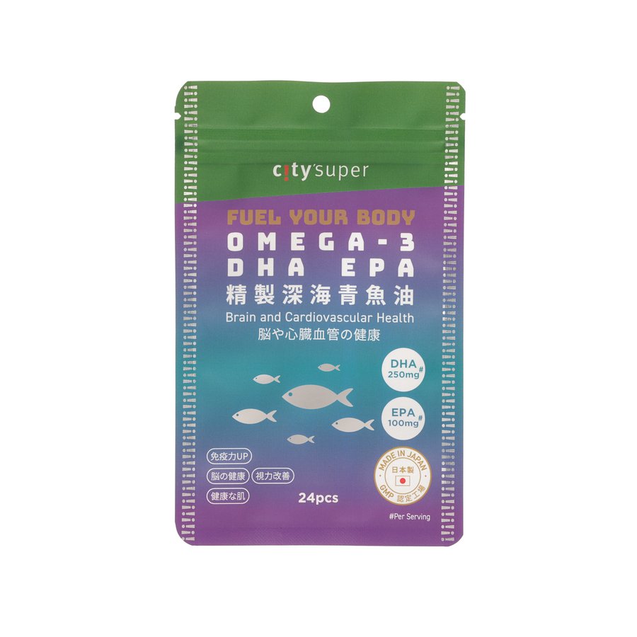 CITYSUPER 奧米加-3 DHA及EPA精製深海魚油丸  (24pcs)