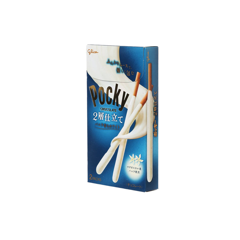 GLICO Pocky Chocolate Biscuit Stick - Double Vanilla White  (2pcs)