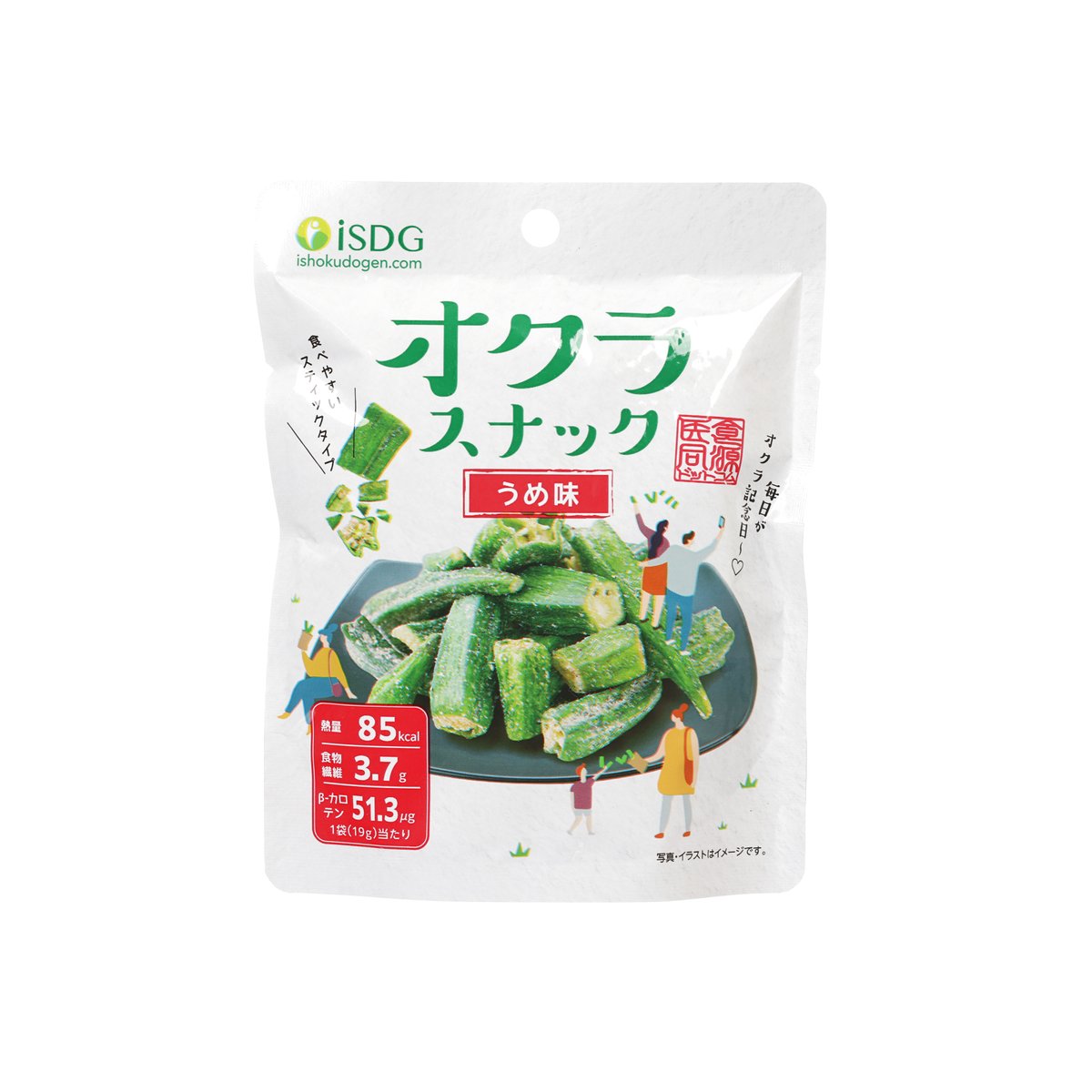 ISHOKUDOGEN 秋葵小食 - 梅味  (19g)