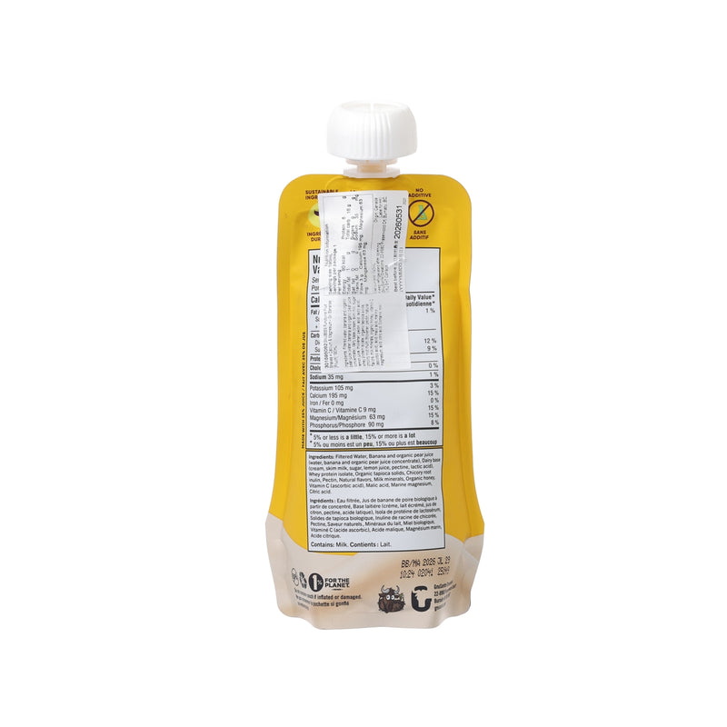 GNUBEES Functional Fruit Shakes + Calcium & Magnesium - Go Bananas [Pouch]  (190mL)