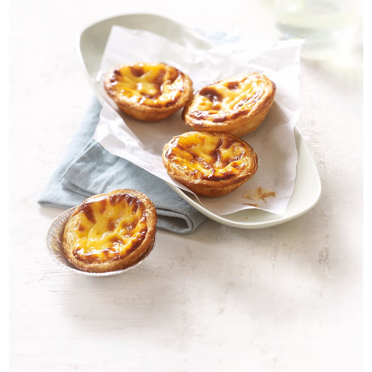 THIRIET 4 Portuguese Egg Custard Tarts  (240g)
