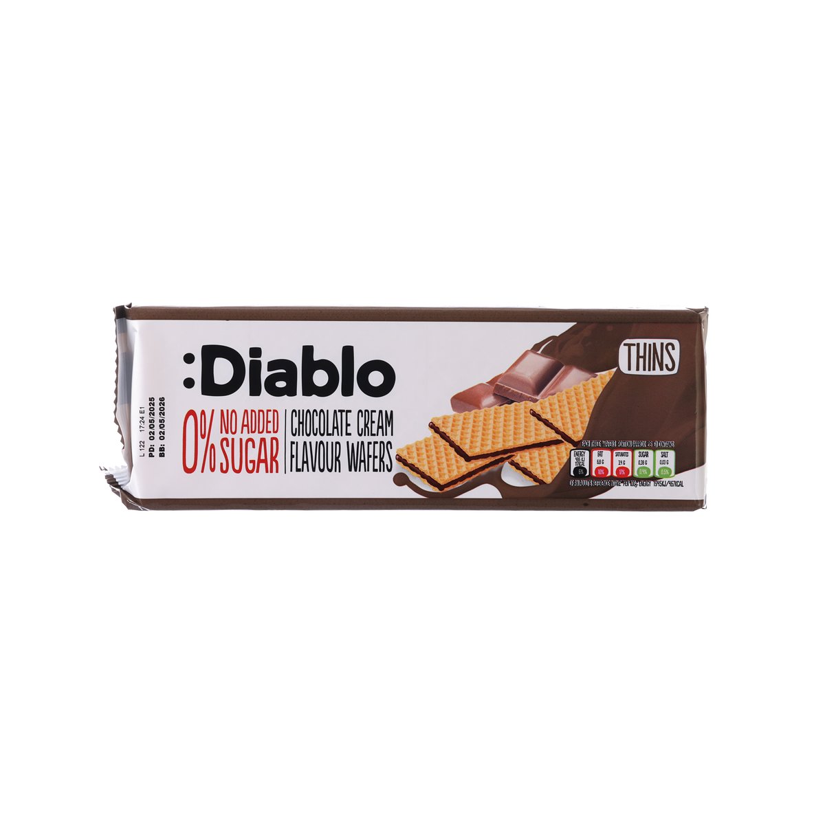 DIABLO 無加糖朱古力奶油威化餅 (150g)