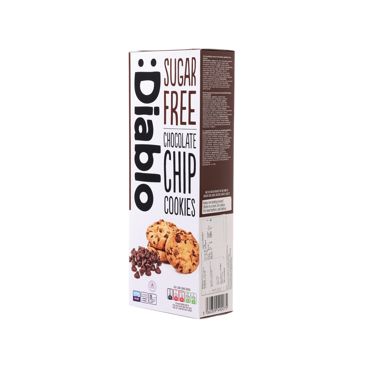 DIABLO Sugar Free Chocolate Chip Cookies  (130g)