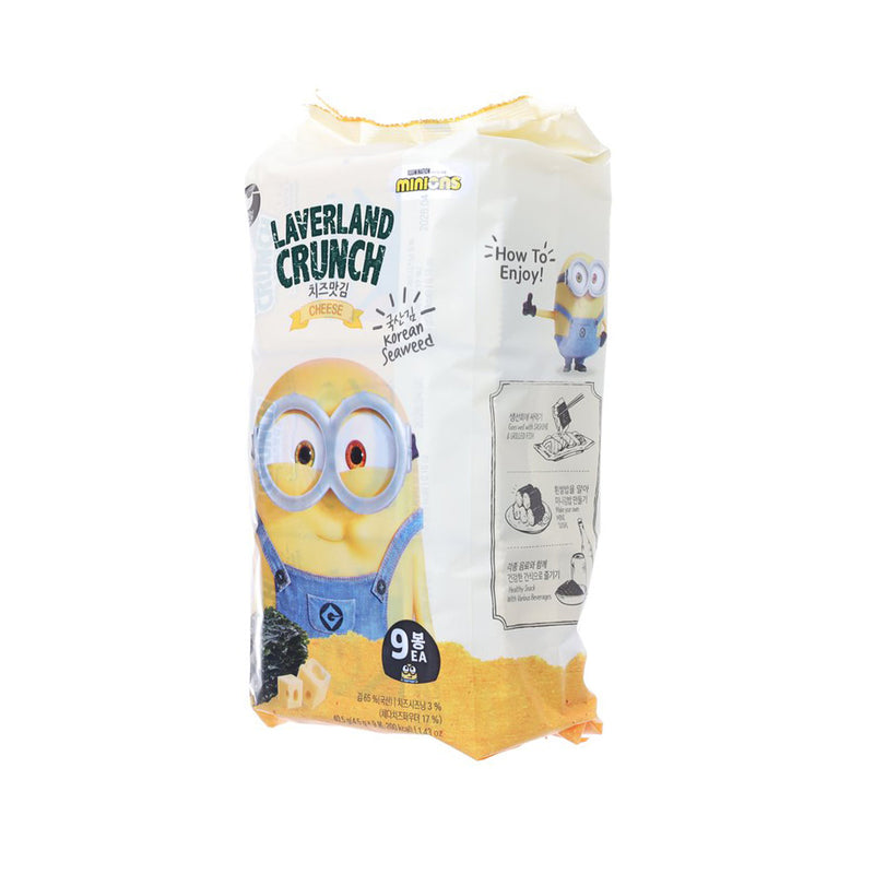 MANJUN Laverland Crunch Cheese Flavor Korean Seaweed  (9 x 4.5g)