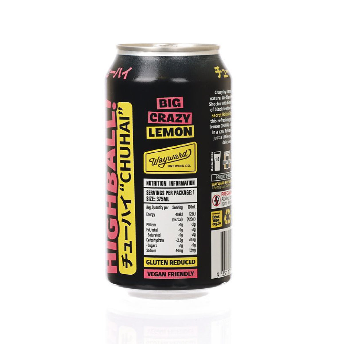 WAYWARD 檸檬味燒酎高球酒 (酒精濃度 6%) [罐裝]  (375mL)