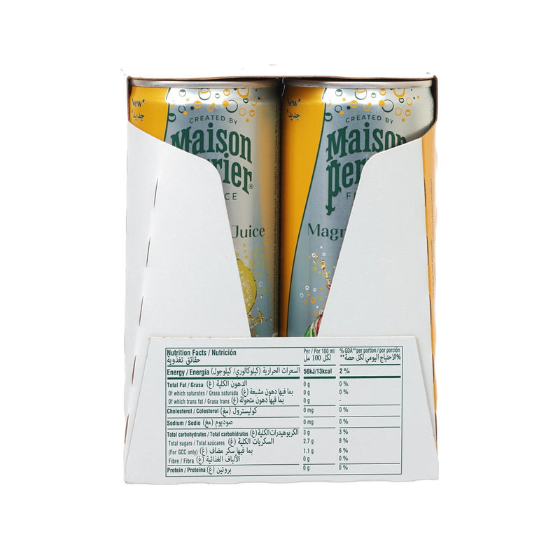 MAISON PERRIER Sparkling Mineral Water - Pineapple & Mango [4 Can]  (4 x 250mL)