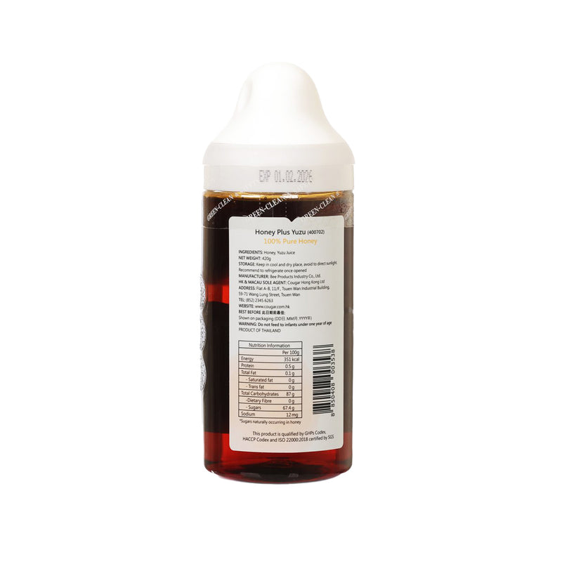 BEE PRODUCTS THAI Honey Plus Yuzu  (420g)