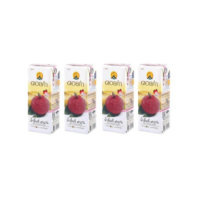 DOI KHAM Lychee Juice [Tetra Pack]  (4 x 200mL)