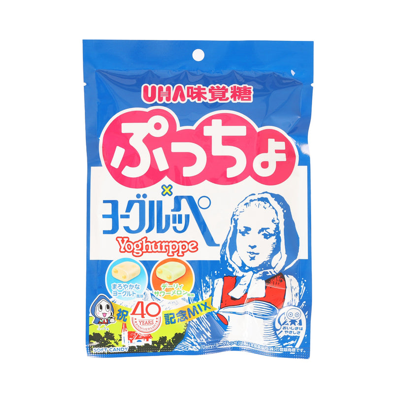 UHA 味覺糖 Puccho x Yoghurppe乳酸菌軟糖 - 乳酪&蜜瓜味  (72g)