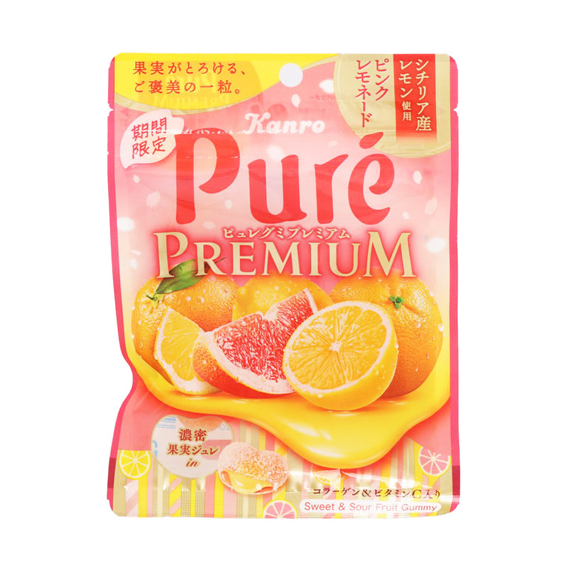 KANRO Pure Gummy Premium - Pink Lemonade  (54g)