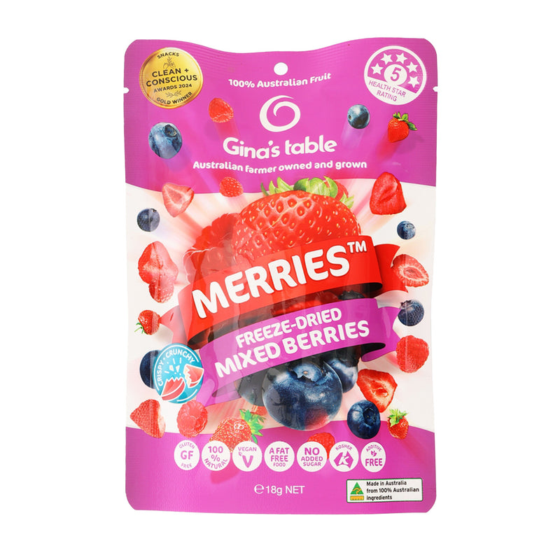 GINAS TABLE Freeze-Dried Mixed Berries  (18g)