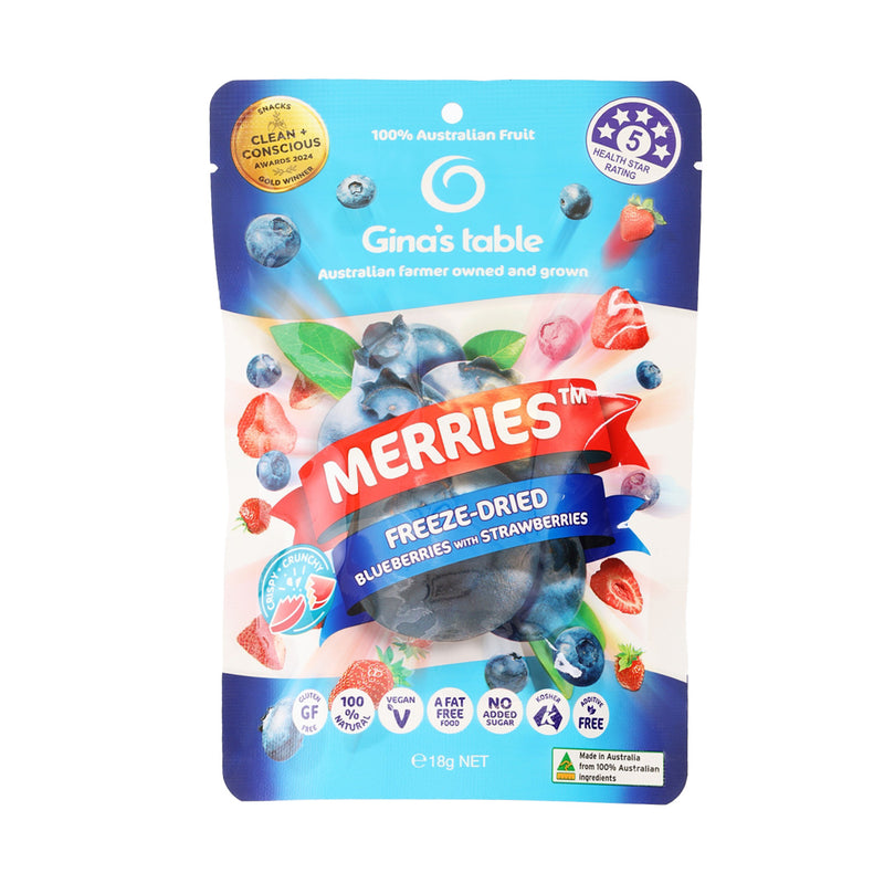 GINAS TABLE Freeze-Dried Blueberries with Strawberries  (18g)