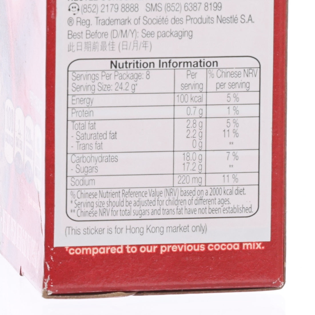 NESTLE Hot Milk Cocoa Mix with Mini Marshmallows  (193.6g)