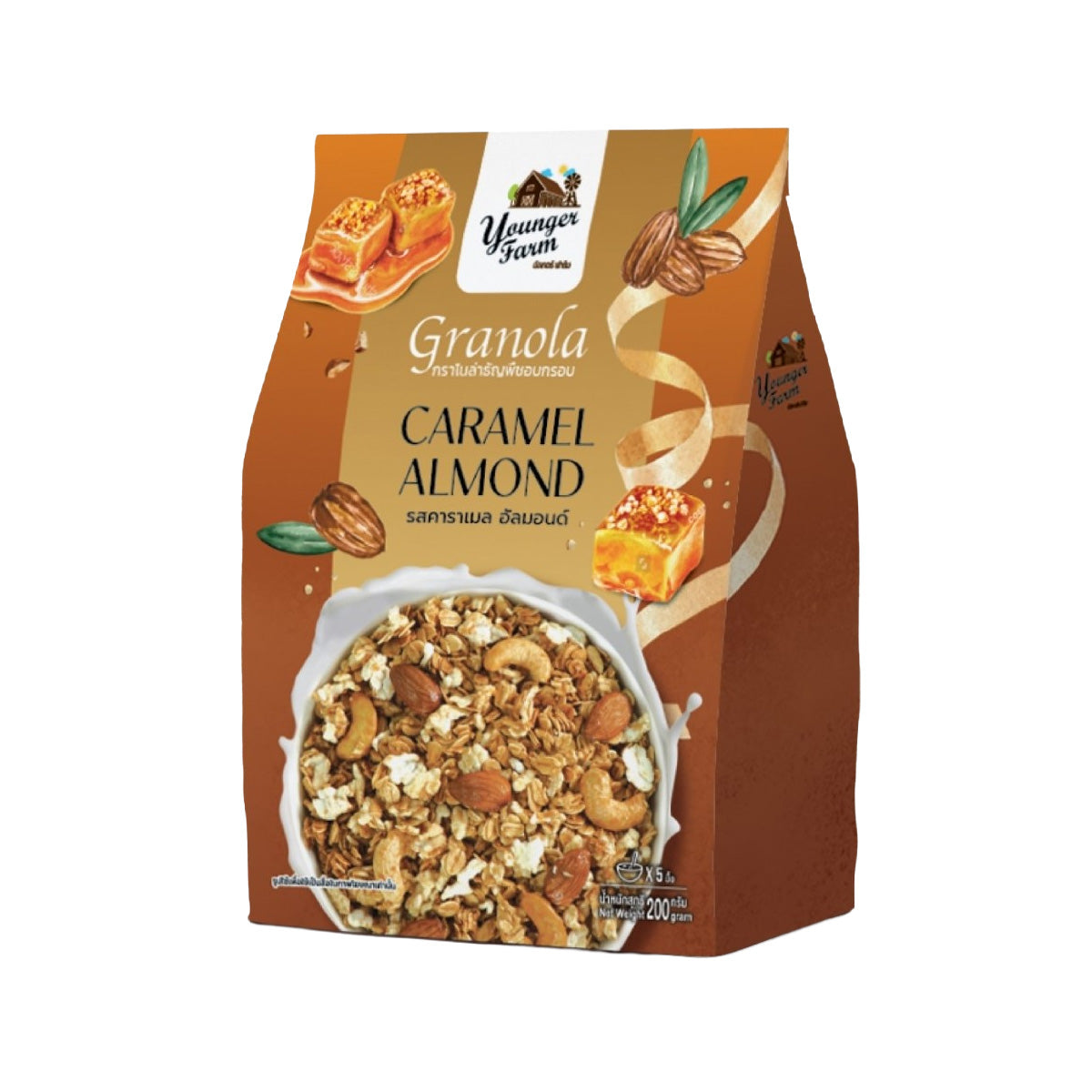 YOUNGER FARM Granola Afternoon Tea - Caramel Almond Flavor  (200g)
