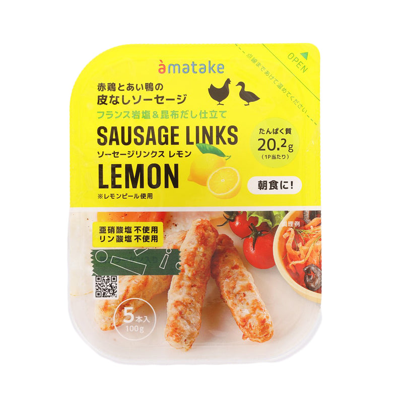 AMATAKE 雞肉鴨肉香腸 - 檸檬味  (100g)