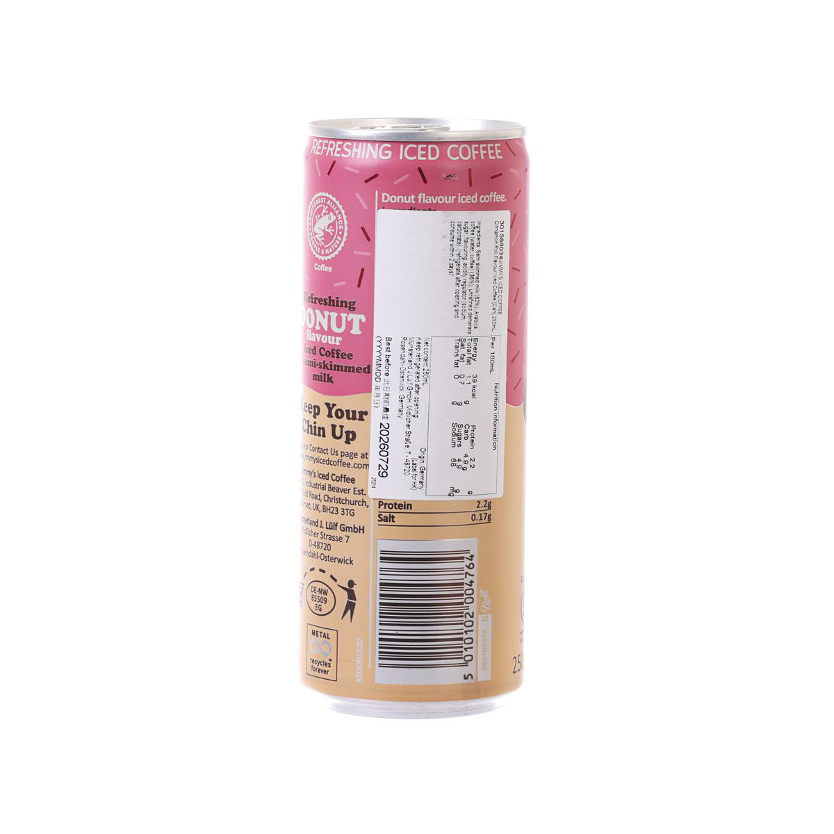 JIMMY'S ICED COFFEE 甜甜圈味咖啡 [罐裝] (250mL)