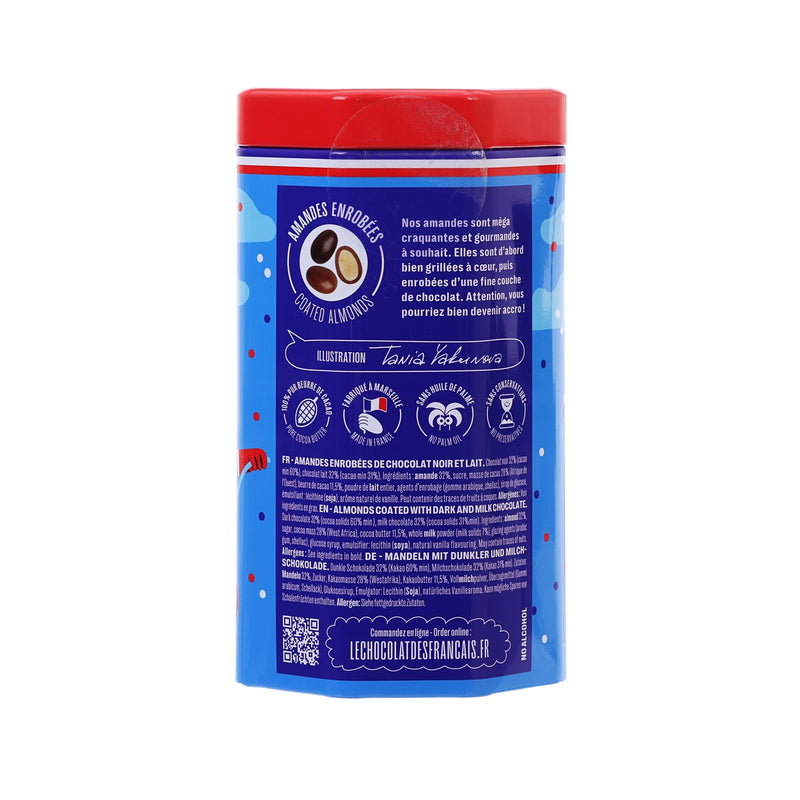 LE CHOCOLAT DES FRANCAIS Dark & Milk Chocolate Covered Almonds  (125g)