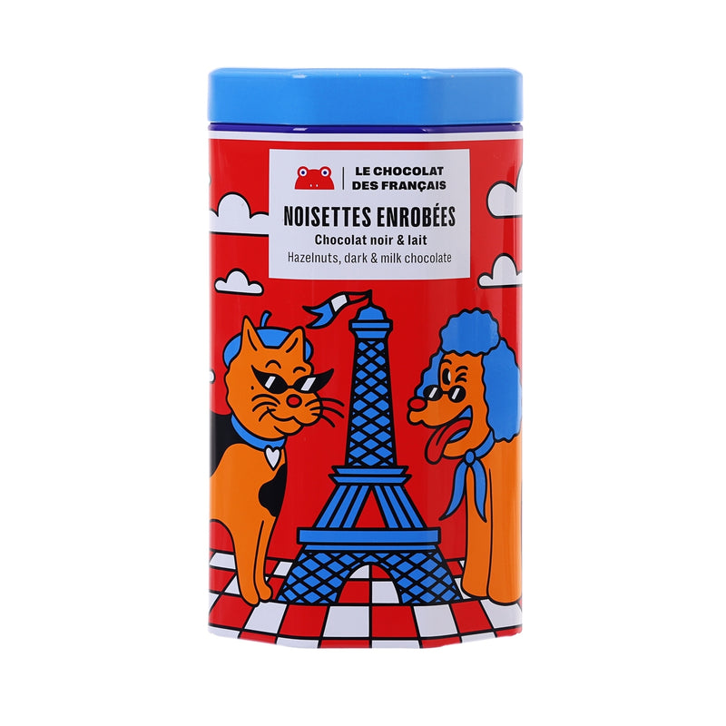 LE CHOCOLAT DES FRANCAIS Dark & Milk Chocolate Covered Hazelnuts  (125g)