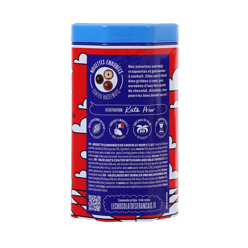 LE CHOCOLAT DES FRANCAIS Dark & Milk Chocolate Covered Hazelnuts  (125g)