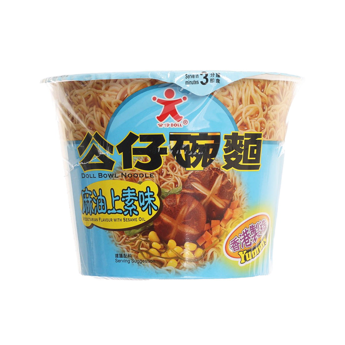 DOLL Bowl Noodle - Vegetarian Flavour with Sesame Oil  (96g)