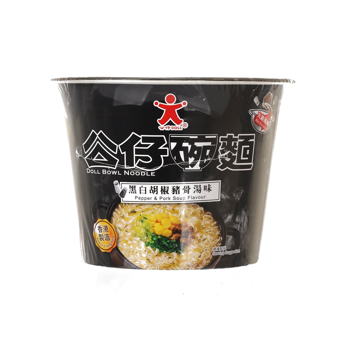 DOLL Bowl Noodle - Pepper & Pork Soup Flavour  (106g)