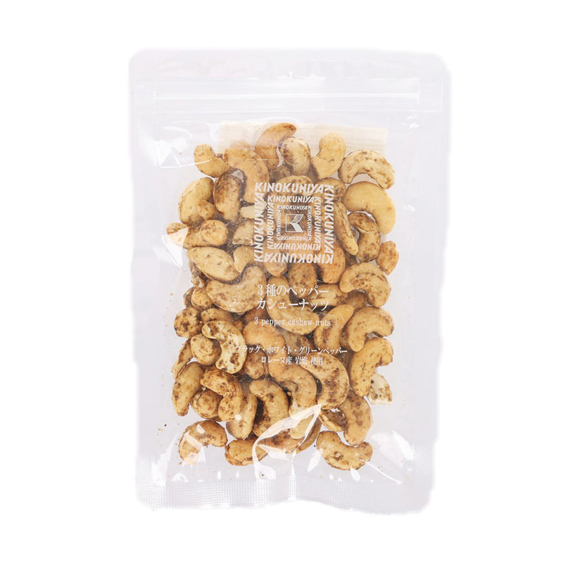 KINOKUNIYA 3 Types of Pepper Seasoned Cashew Nuts  (92g)