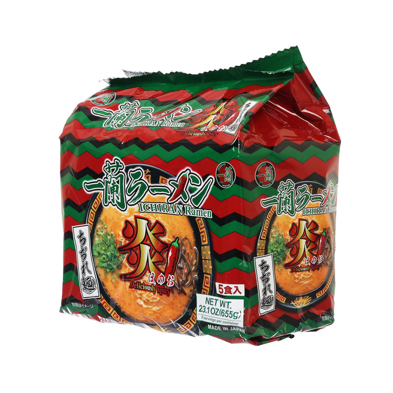 一蘭 即食拉麵 炎 - 素豚骨湯風味  (5 x 131g)