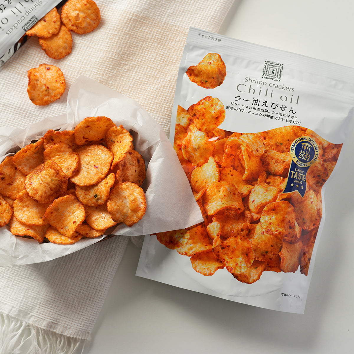KINOKUNIYA Chili Oil Shrimp Cracker  (80g)