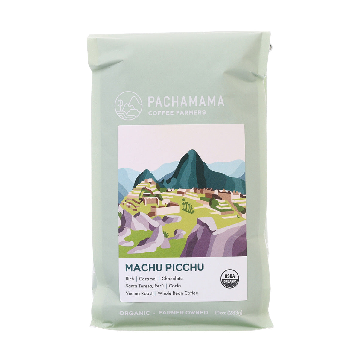 PACHAMAMA Organic Machu Picchu Whole Coffee Bean - Vienna Roast  (283g)