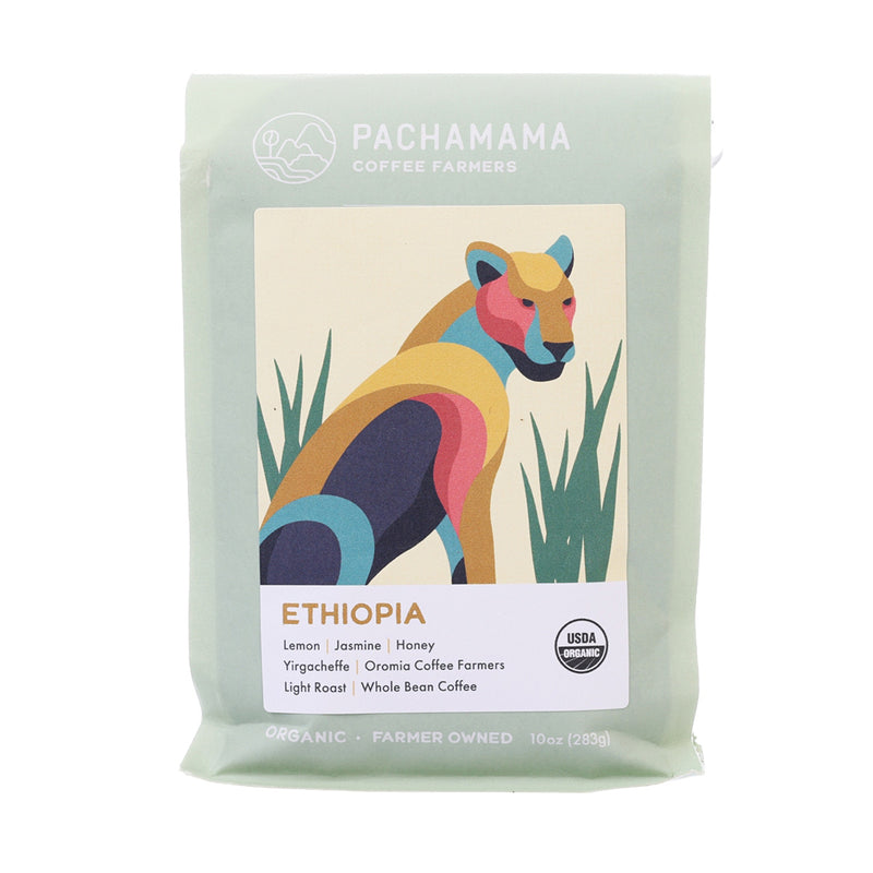 PACHAMAMA Organic Ethiopia Whole Coffee Bean - Light Roast  (283g)