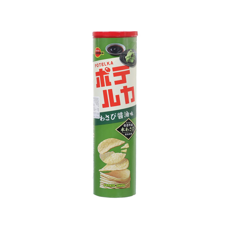 BOURBON Potelka Potato Chips - Azumino Wasabi Soy Sauce  (90g)