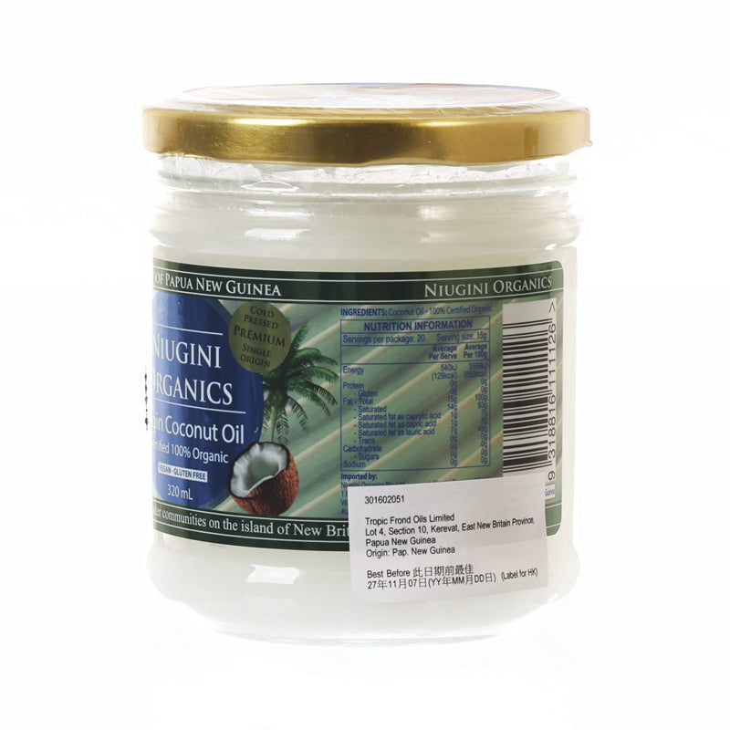 NIUGINI ORGANICS 有機初榨椰子油  (320mL)
