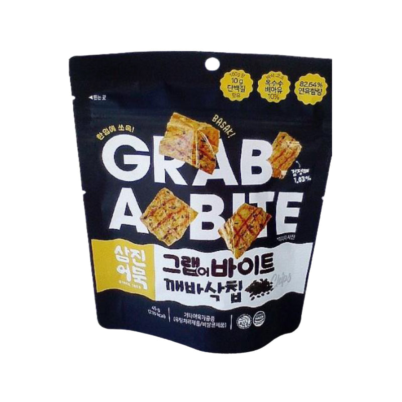 GRAB A BITE Cripy Fish Cake Chip with Sesame  (45g)