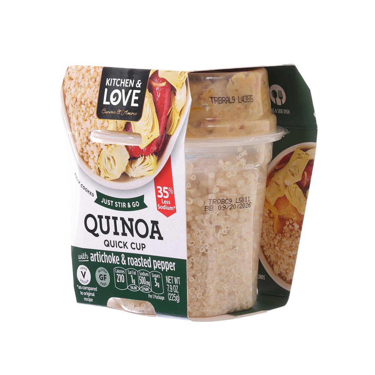 KITCHEN & LOVE Quinoa Quick Meal with Artichoke & Roasted Pepper  (225g)