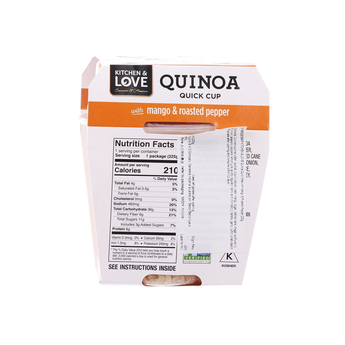 KITCHEN & LOVE Quinoa Quick Meal with Mango & Roasted Pepper  (225g)