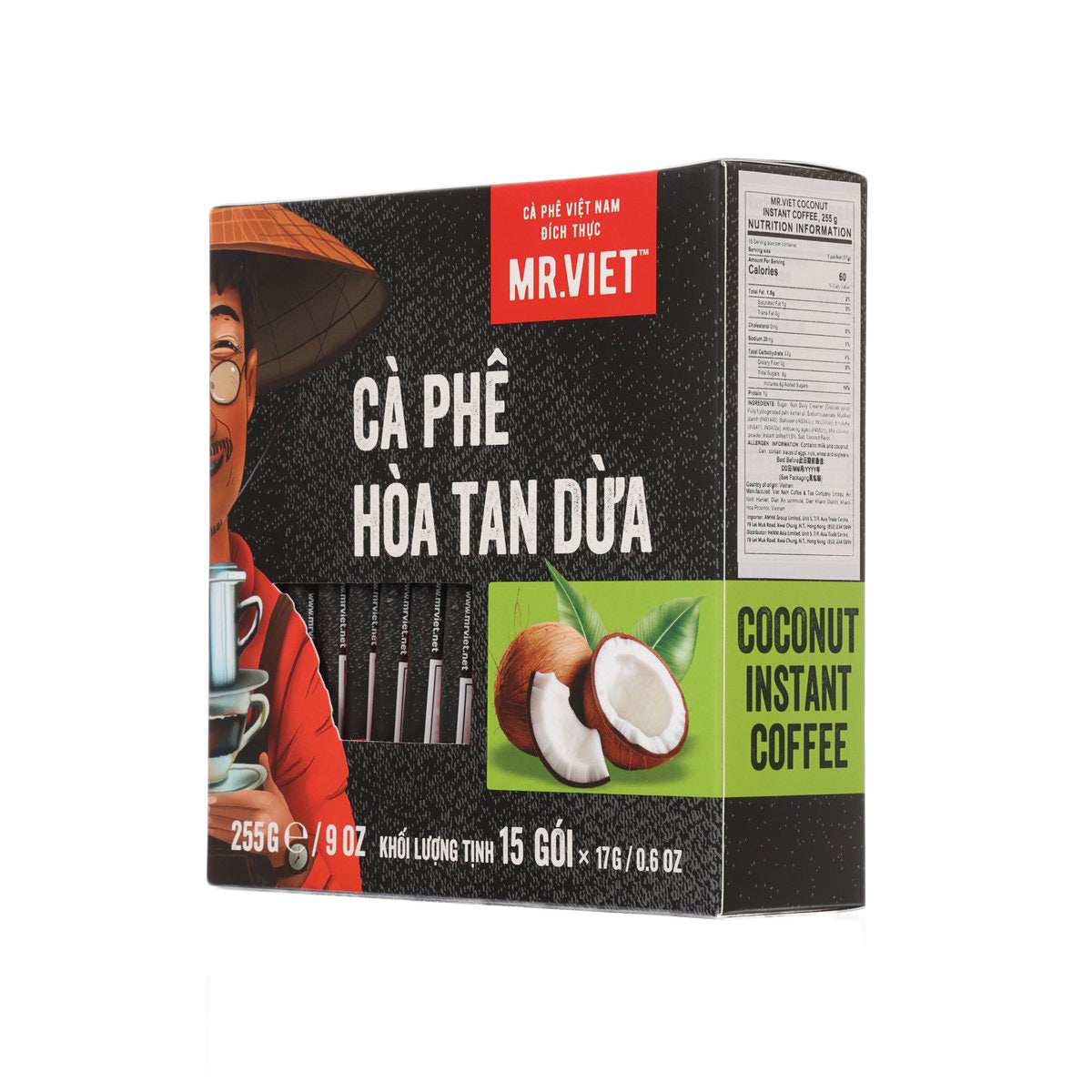 MRVIET 越南即溶椰子咖啡  (15 x 17g)