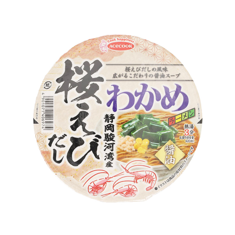 ACE COOK Wakame Seaweed Ramen - Suruga Bay Sakura Shrimp & Soy Sauce  (70g)