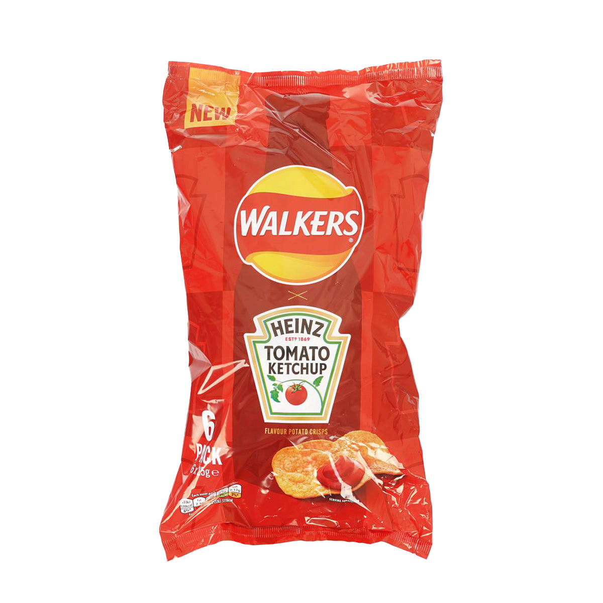 WALKERS Heinz 茄汁味薯片  (6 x 25g)