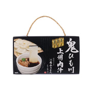HANAYAMAUDON Onihimokawa Flat Udon with Nikujiru Noodle Sauce Set  (420g)