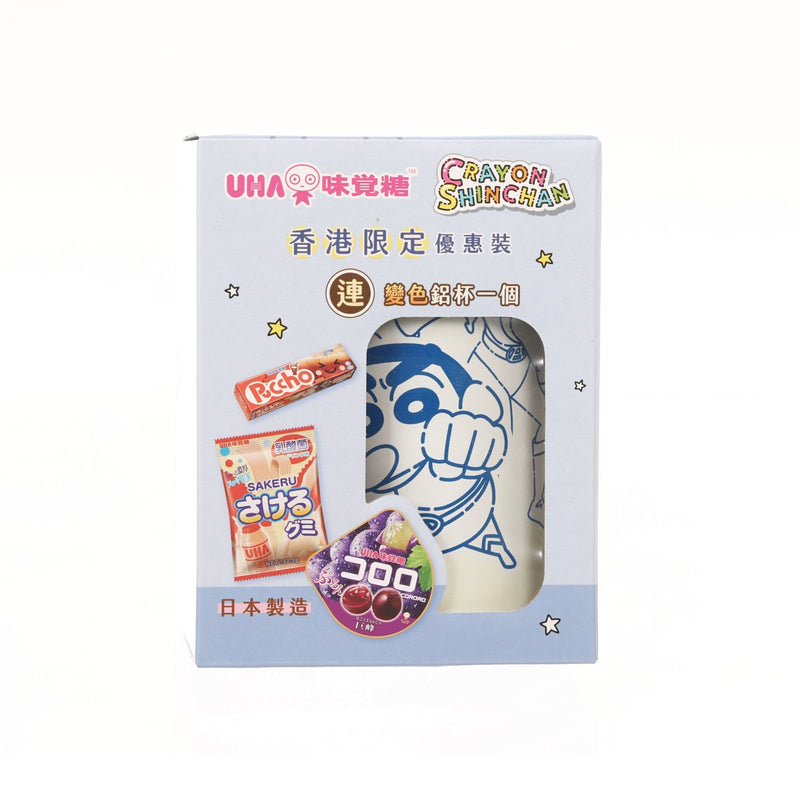 UHA MIKAKUTO UHA x Crayon Shin-chan Value Pack with Color Changing Aluminum Cup  (130.9g)