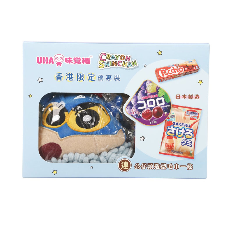 UHA 味覺糖 UHA x 蠟筆小新優惠套裝連毛巾  (130.9g)