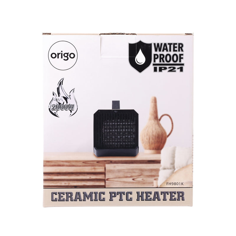 ORIGO Ceramic Fan Heater - IP21 - FH9801K