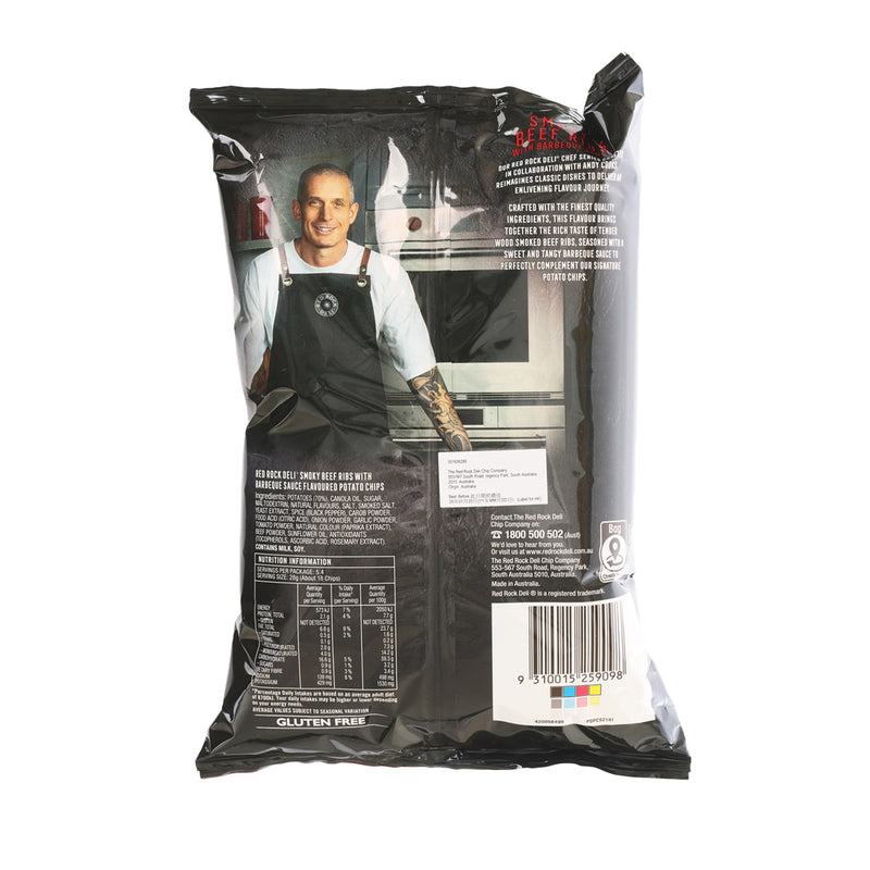 RED ROCK DELI Chef Series Potato Chip - Smoky Beef Ribs with BBQ Sauce Flavor  (150g)