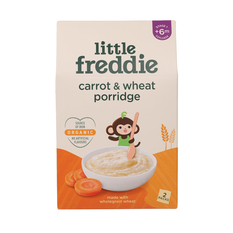 LITTLE FREDDIE Organic Carrot & Wheat Porridge (6+ Months)  (160g)