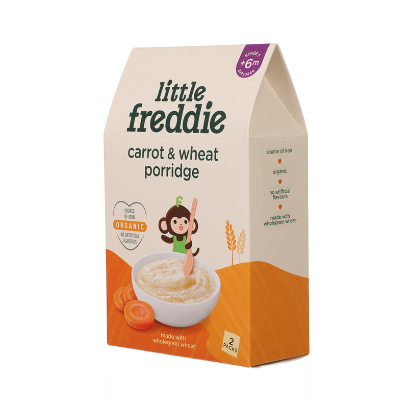 LITTLE FREDDIE Organic Carrot & Wheat Porridge (6+ Months)  (160g)