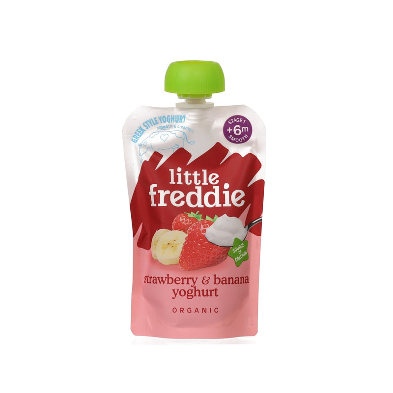 LITTLE FREDDIE Organic Strawberry & Banana Yoghurt (6+ Months)  (100g)